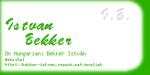 istvan bekker business card